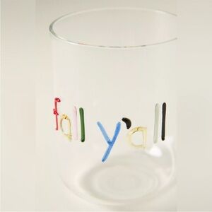 Anthropologie Love Notes Juice Glass - Fall Yall